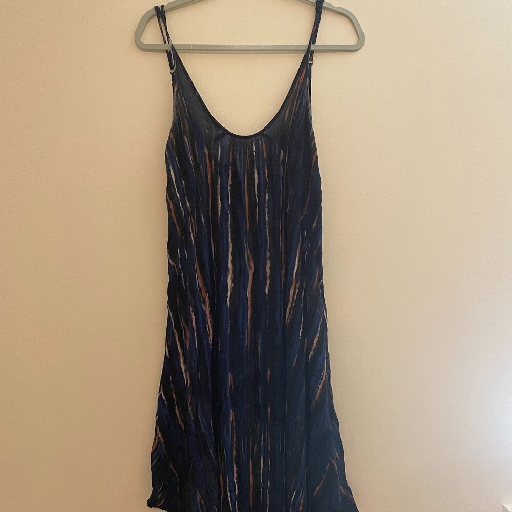 Black Swan loose spaghetti strap almost-maxi dress